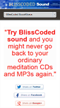 Mobile Screenshot of blisscodedsound.com